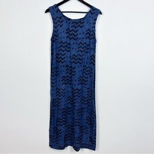 Nomadic Traders Blue Sleeveless Maxi Dress Size Small 100% Rayon